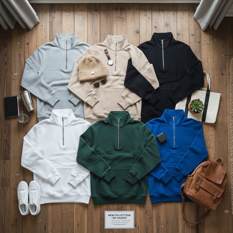 دورس مردانه نیم زیپ مدل Behbod-آبی